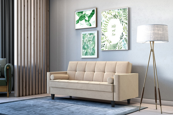 Изображение товара Диван Bravo Мебель Несси-1 Стандарт 1 вариант (бежевый)