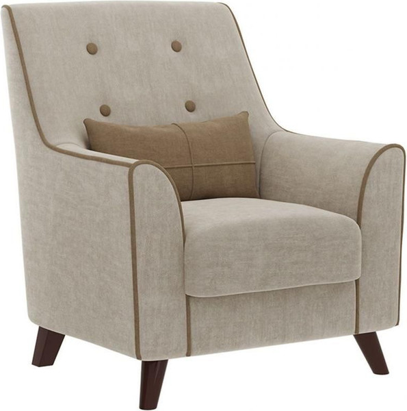 Изображение товара Кресло мягкое Bravo Мебель Далас Стандарт 6 вариант (жемчужно-серый/песчаный)