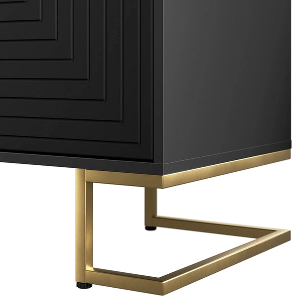 Изображение товара Тумба Involux Неаполь 212T011 (графит/черный матовый/золото)