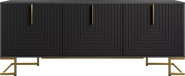 Изображение товара Тумба Involux Неаполь 212T011 (графит/черный матовый/золото)