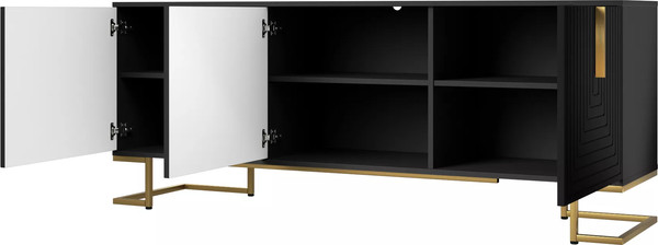 Изображение товара Тумба Involux Неаполь 212T011 (графит/черный матовый/золото)