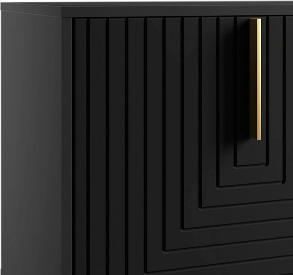 Изображение товара Тумба Involux Неаполь 212T011 (графит/черный матовый/золото)