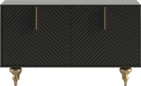 Изображение товара Тумба Involux Неаполь 212T014 (графит/черный матовый/золото)