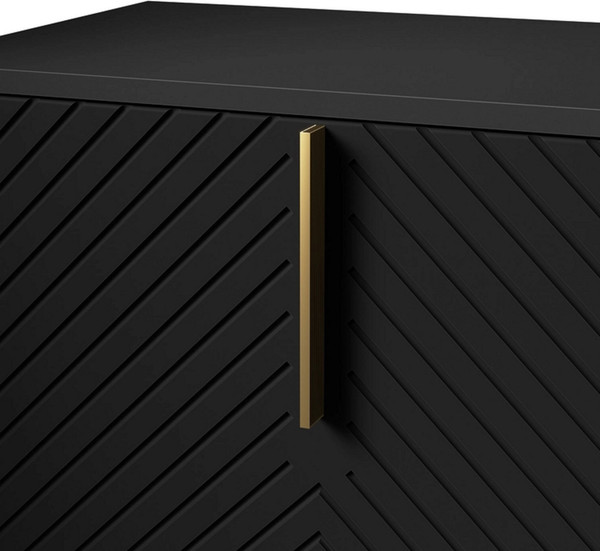 Изображение товара Тумба Involux Неаполь 212T014 (графит/черный матовый/золото)
