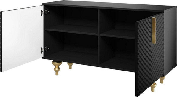 Изображение товара Тумба Involux Неаполь 212T014 (графит/черный матовый/золото)