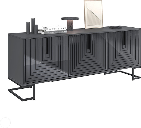 Изображение товара Тумба Involux Неаполь 212T100 (графит/черный глянец/черный)