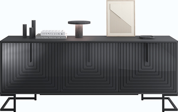 Изображение товара Тумба Involux Неаполь 212T100 (графит/черный глянец/черный)