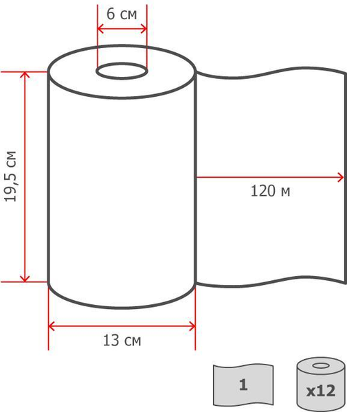 Изображение товара Бумажные полотенца Teres Комфорт 1сл / Т-0130 (белый)