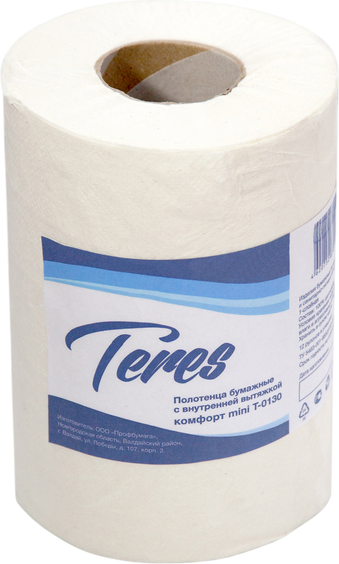 Изображение товара Бумажные полотенца Teres Комфорт 1сл / Т-0130 (белый)