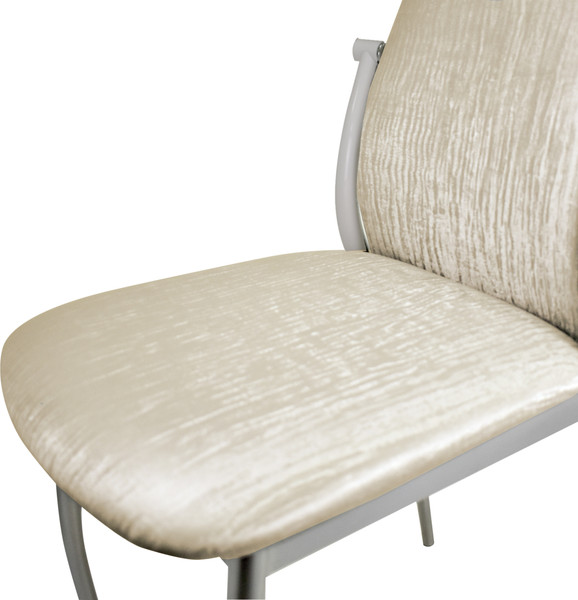 Изображение товара Стул Гальваник Комфорт с утонением (эмаль белый муар/кожзам BB 2 бенгал бежевый)