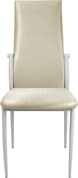 Изображение товара Стул Гальваник Комфорт с утонением (эмаль белый муар/кожзам BB 2 бенгал бежевый)