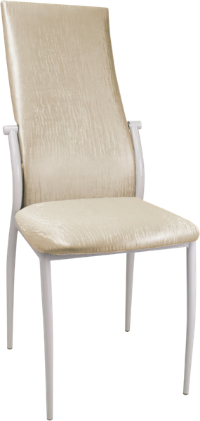 Изображение товара Стул Гальваник Комфорт с утонением (эмаль белый муар/кожзам BB 2 бенгал бежевый)