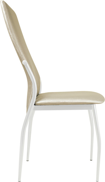 Изображение товара Стул Гальваник Комфорт с утонением (эмаль белый муар/кожзам BB 2 бенгал бежевый)