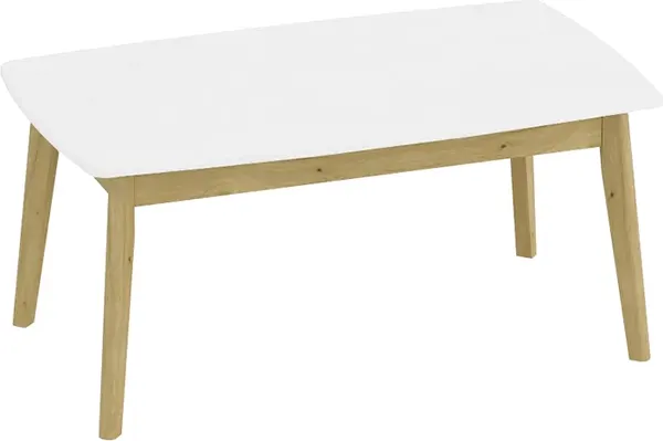 Изображение товара Журнальный столик Мебельград Калгари (дуб натуральный светлый/белый матовый)