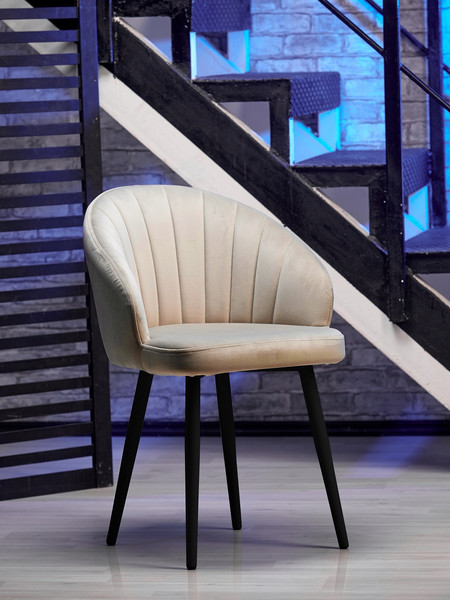 Изображение товара Стул Памир Зефир  (светло-бежевый/черный)