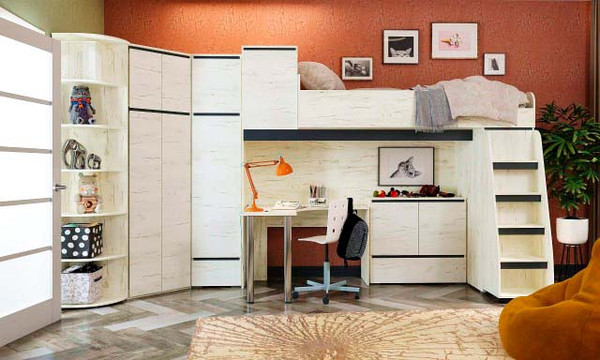 Изображение товара Письменный стол Памир Гретта угловой (крафт белый)