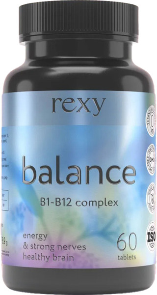 Изображение товара Мультивитаминный комплекс Rexy Balance комплекс витаминов B1-B12 (60 таблеток)
