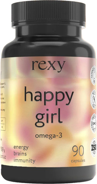 Изображение товара Жирные кислоты Rexy Happy girl Омега-3 (90 капсул)