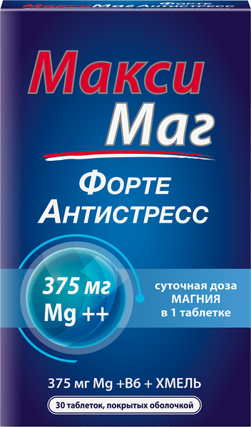 Изображение товара Пищевая добавка Макси Маг Форте Антистресс №30