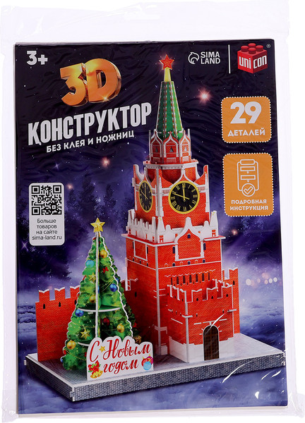 Изображение товара Конструктор Unicon Спасская Башня 3D / 10367189