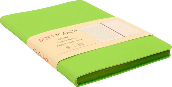 Изображение товара Записная книжка Listoff Soft Touch / КЗСК6803451 (весенний салатовый)