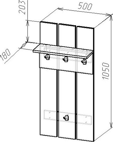 Изображение товара Вешалка для одежды Мебель-Класс Тайм-2 (дуб сонома/антрацит)