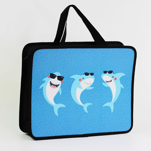 Изображение товара Папка-портфель Listoff Веселые акулы / ПП40109