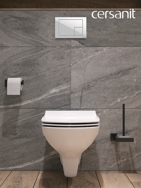 Изображение товара Унитаз подвесной Cersanit Carina New Clean On с инстал. Link Pro (с кнопкой Corner 64077 белый)