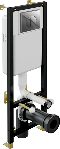 Изображение товара Унитаз подвесной с инсталляцией Cersanit Carina New Clean On с инсталляцией Leon S-IN-BLACK-Cg-w