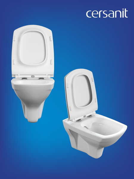 Изображение товара Унитаз подвесной с инсталляцией Cersanit Carina New Clean On с инсталляцией Leon S-IN-BLACK-Cg-w