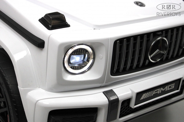 Изображение товара Детский автомобиль RiverToys Mercedes-Benz G63 4WD / K999KK (белый)