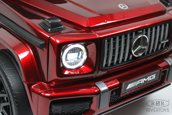 Изображение товара Детский автомобиль RiverToys Mercedes-Benz G63 4WD / K999KK (вишневый глянец)