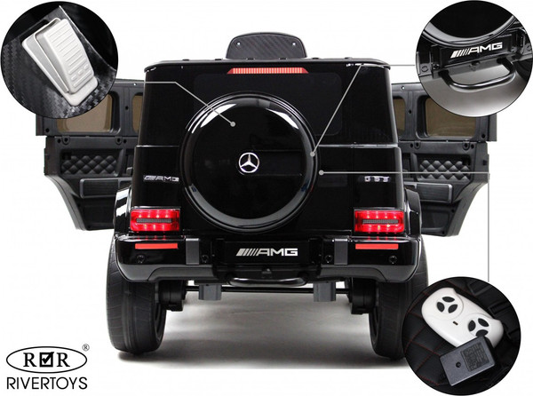 Изображение товара Детский автомобиль RiverToys Mercedes-Benz G63 4WD / K999KK (черный)