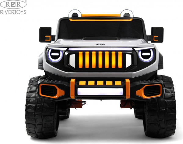 Изображение товара Детский автомобиль RiverToys E007EE (серый/оранжевый)