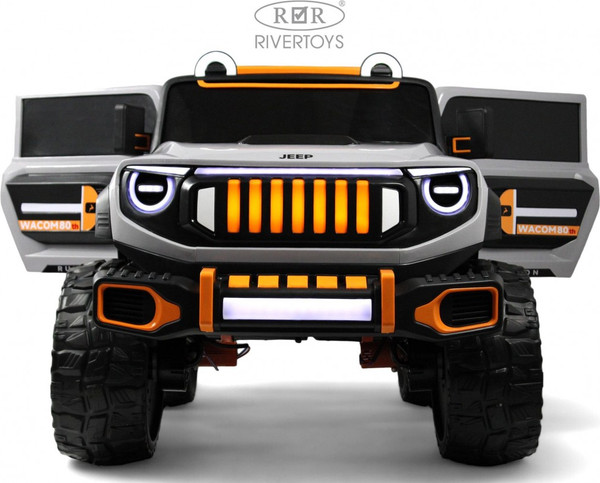 Изображение товара Детский автомобиль RiverToys E007EE (серый/оранжевый)