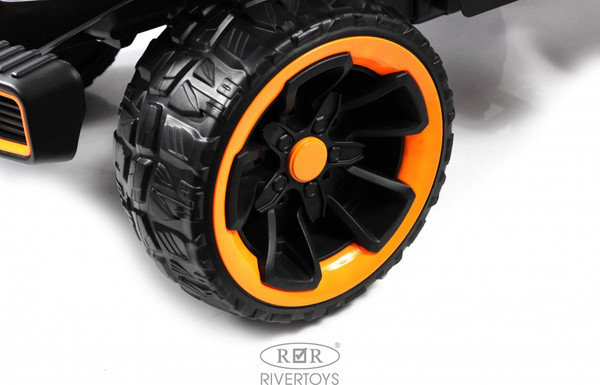 Изображение товара Детский автомобиль RiverToys E007EE (серый/оранжевый)