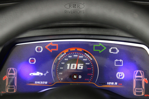 Изображение товара Детский автомобиль RiverToys E007EE (серый/оранжевый)