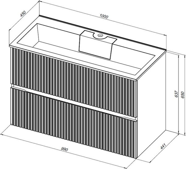 Изображение товара Тумба под умывальник Aquanet Джейн 100 Flat / 335436 (мисти грин)