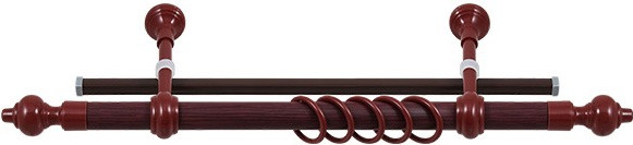 Изображение товара Карниз для штор LEGRAND Кантри + У-шина 3.2 / 48063507 (красное дерево)