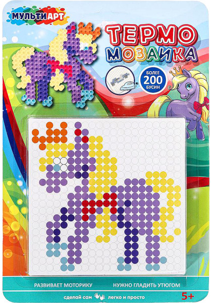 Изображение товара Развивающая игра MultiArt Термомозаика лошадка / IB400-HOR