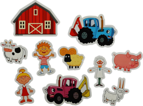 Изображение товара Набор стикеров для ванной Капитошка Синий трактор / STR21