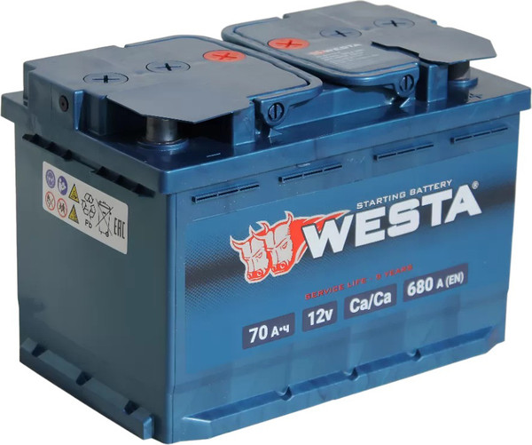 Изображение товара Автомобильный аккумулятор Westa 6СТ-70 VLR Euro П240108 (70 А/ч)