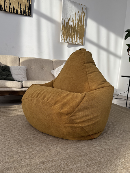 Изображение товара Бескаркасное кресло Flagman Груша Макси XXL Г2.5-246 (Crown 09 Amber)