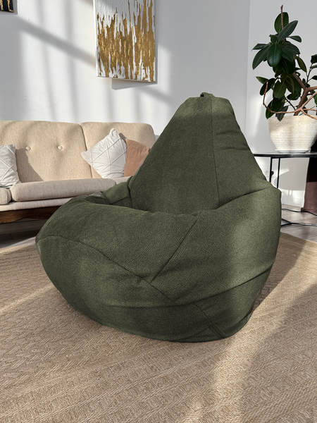 Изображение товара Бескаркасное кресло Flagman Груша Макси XXL Г2.5-249 (Crown 12 Winter Moss)