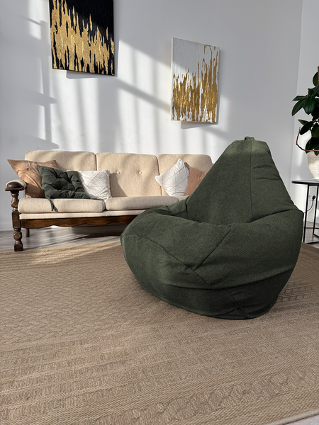 Изображение товара Бескаркасное кресло Flagman Груша Макси XXL Г2.5-249 (Crown 12 Winter Moss)