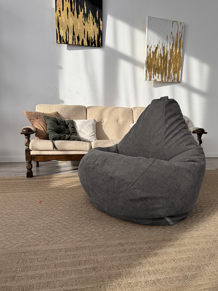 Изображение товара Бескаркасное кресло Flagman Груша Макси XXL Г2.5-255 (Crown 18 Dk.Grey)