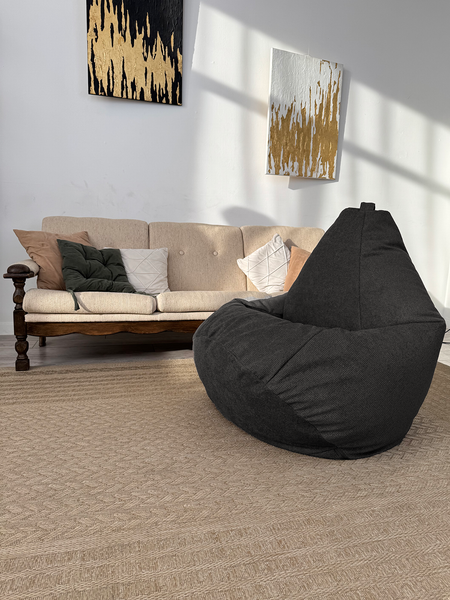 Изображение товара Бескаркасное кресло Flagman Груша Макси XXL Г2.5-256 (Crown 19 Charcoal)