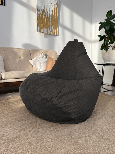 Изображение товара Бескаркасное кресло Flagman Груша Макси XXL Г2.5-256 (Crown 19 Charcoal)