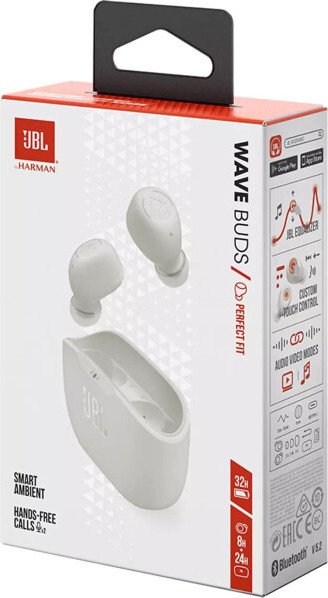 Изображение товара Беспроводные наушники JBL Wave Buds / WBUDSWHT (белый)