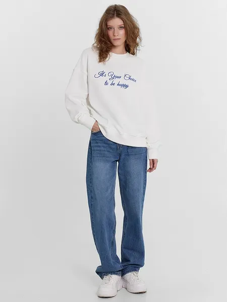 Изображение товара Свитшот Mark Formelle 122813/1 (р.164/170-104-110, белый/534-D вышивка)